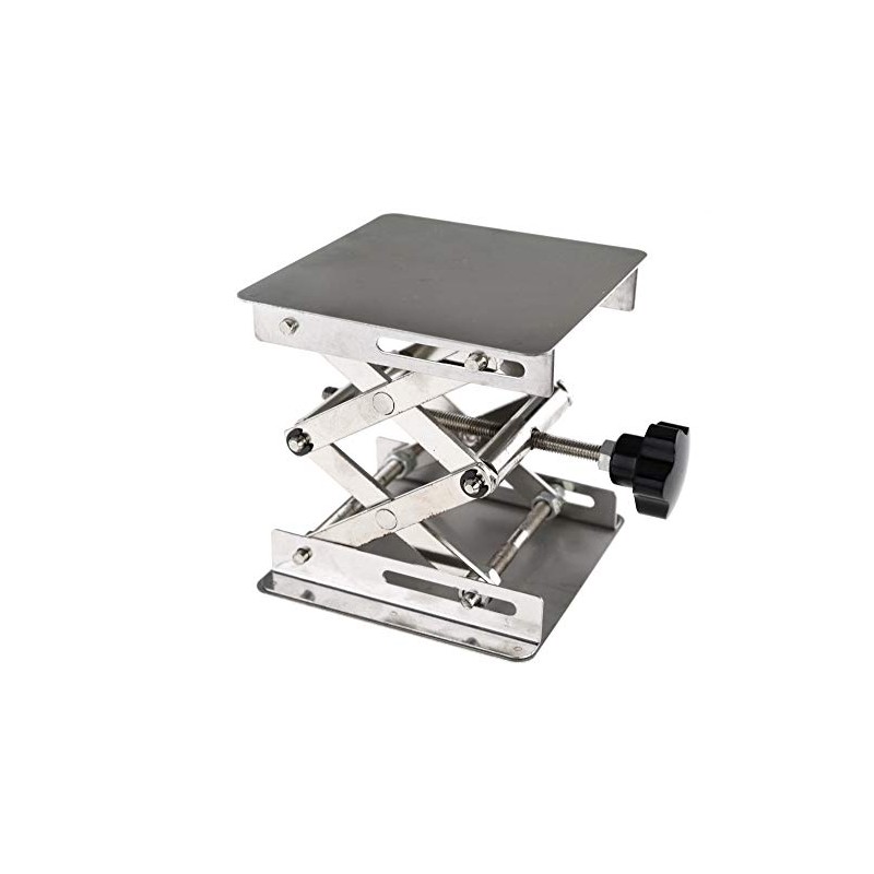 Edelstahl-Laborständer, Scherenhebebühne, Laborheber, 100 x 100 mm