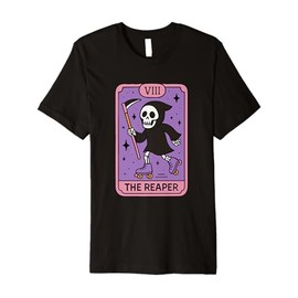 The Reaper Roller Skating Tarot Card Premium T-Shirt