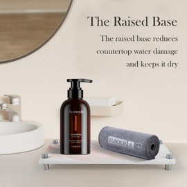 Single Diatomite Stone Sink Tray, Quick Drying Kitchen & Bathroom Organizer- Water Absorbing Non-Slip Mat for Sink, Vanity, 11x4.7in