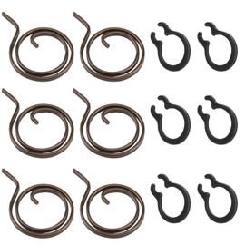 Door Handle Springs Replacement Kit, 6 Pcs 1.8mm UPCV Coil Springs and Black Coating Circlips for Internal Lever Latch Mechanisms Compatible with Left and Right-Handed Handles