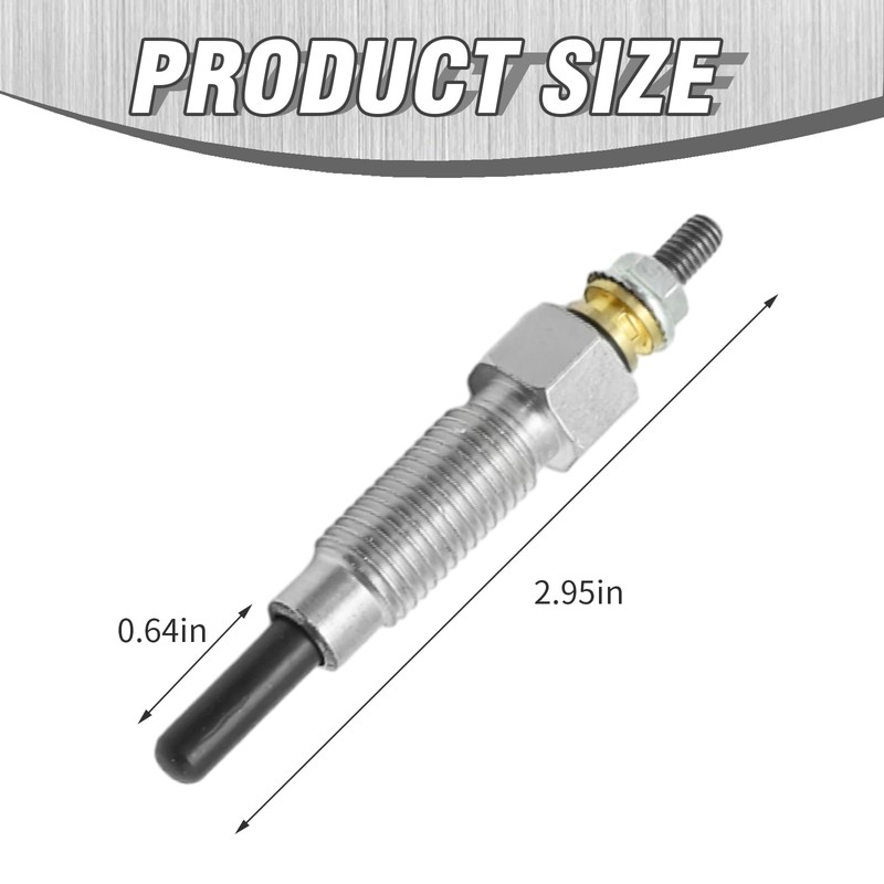 UOIENRT 4pcs 15521-65512 Glow Plug Replacement for Kubota V1402 V1702
