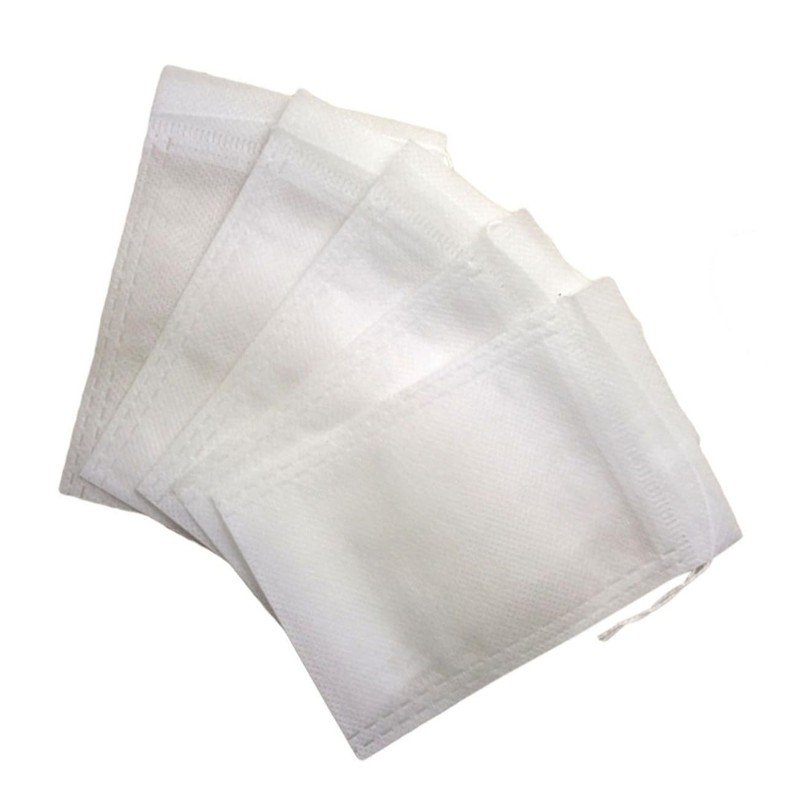 BIUDECO Loose Tea Bags Drawstring 100 Pack Non-Woven Tea Filter