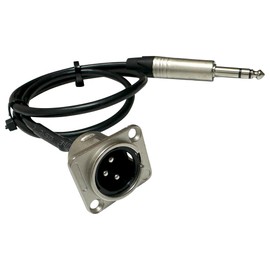 DIYTECH Premium Stage Box, XLR Patch Panel, XLR Panel Mount, XLR Floor Box, XLR Pass Through Connector - No Solder for Pro Audio Installations (XLR to 1/4" TRS)