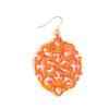 ZENZII Modern Damask Pattern Resin Earring (Bright Orange)