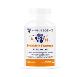 Visible Science Probiotic Formula – Probiotic Strains – Gut, Digestive & Immune Health Support – 60 Billion CFU, Capsules 60ct