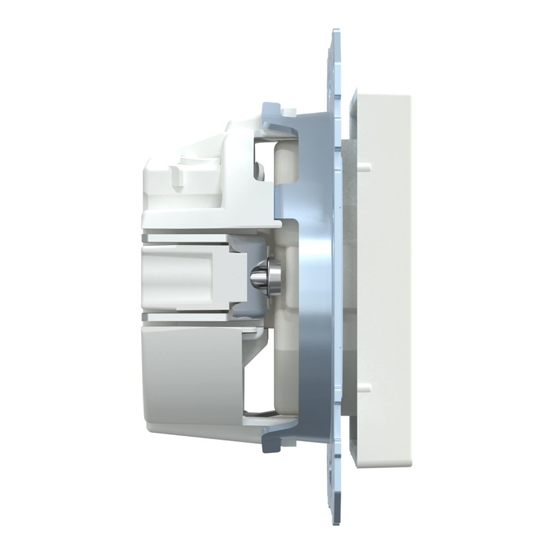 Merten MEG2301-0419 SCHUKO socket-outlet, plug-in terminals, polar white, System M