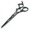 6 Inch Black Sharp Professional Hairdressing Scissors 440 °C High Hardness Salon