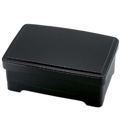 J-kitchens Takeaway Tendon Heavy Eel Box Plain Black ABS Plastic Polypropylene 7.6 x 4.9 x 3.1 inches (19.4 x 12.4 x 8 cm), Made in Japan