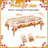 EUVBOKW 2 Pack Thanksgiving Tablecloths Plastic,54x108 Inch Disposable Fall Table