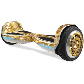 MightySkins Glossy Glitter Skin for Razor Hovertrax 1.5 Hover Board - Gold Chips | Protective, Durable High-Gloss Glitter Finish | Easy to Apply, Remove, and Change Styles | Made in The USA