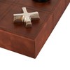 Deco 79 Faux Leather Tic Tac Toe Home Decor Game