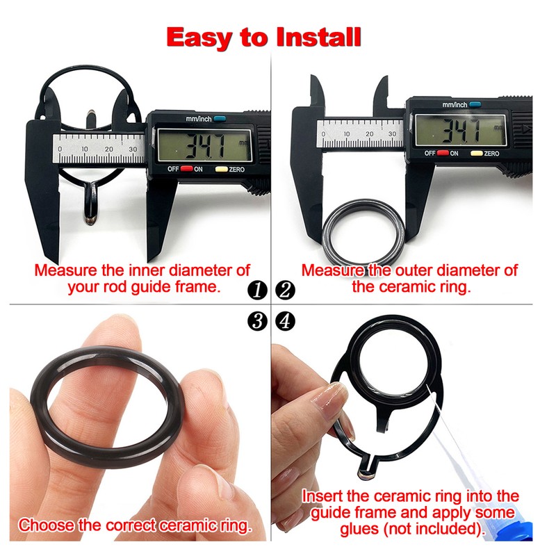 Fishing Rod Guide Repair Kit Ceramic Guide Rings Fishing Rod