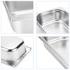 Nexboraque 4 Pcs Half Size Hotel Pan, 1/2 Size 2.5