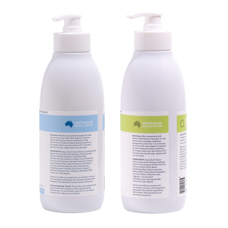 MooGoo Natural Milk Shampoo & Cream Conditioner Pack - For