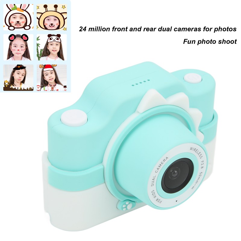 Kids Mini Digital Camera 2 Inch IPS Screen 24MP Dual