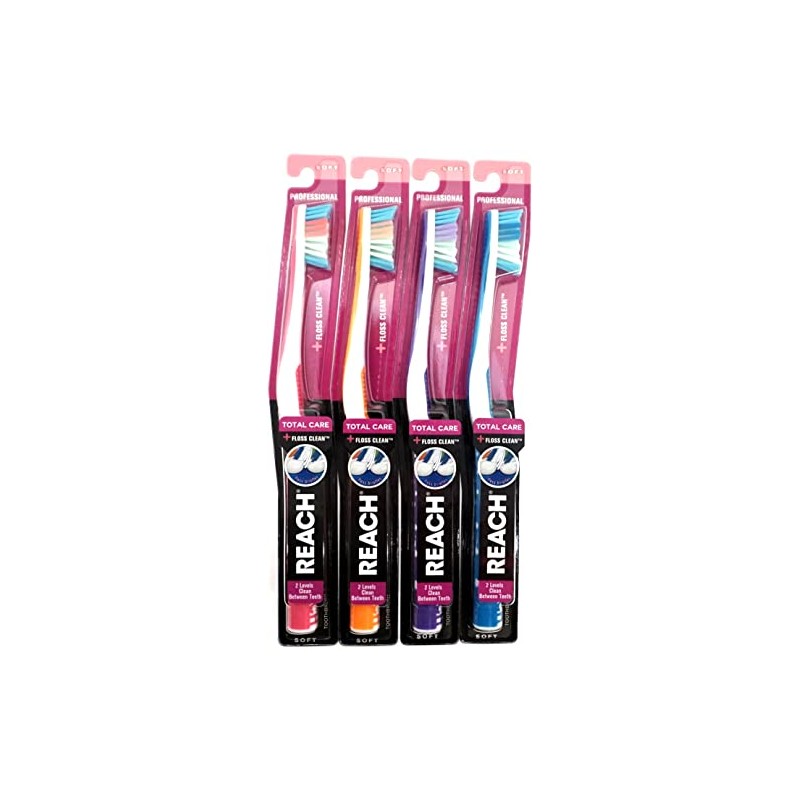 REACH Total Care Floss Clean Toothbrush Soft Full 1 Each
