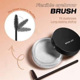 Eyebrow Gel Clear | Brow Gel, Wax & Styling Cream | Waterproof, Long-Lasting, Smudge Proof | Natural Looking Brows | Brow Glue & Shaping Kit for Defined Eyebrows
