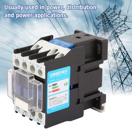 Contactor de CA, CJX2-1801 Contactor de CA eléctrico industrial de alta sensibilidad 220V 18A, Contactor eléctrico para aplicaciones de energía, distribución y energía