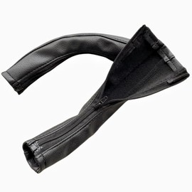 MINILUJIA 2Pcs/Pair Removable Zipper PU Leather Bumper Handlebar Sleeve Protect Case for Baby Stroller Dust-Proof Cover (black)