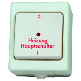 Kopp 567302005 Wall-Mounted Damp Room Heating Main Switch IP44 Standard
