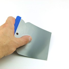 8-Piece Set Japanese Spatulas in Bundle of 4 Surface Spatulas with Steel Sheet Acid Resistant + Set of 4 Plastic Japanese Spatulas Flexible Quality Tool for Professionals Made in Germany