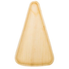 wisefood Palm Leaf Pizza Square, Pack of 25, Disposable Triangle Pizza Board, 25 x 15 cm, Biodegradable Palm Leaf Tableware, Disposable Palm Leaf Plate, Ideal for Pizza Pieces