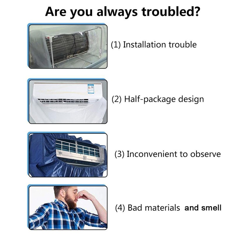 Waterproof Air Conditioner Cleaning, Wall Protection Bag, Water Hose, Air