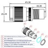 Lonlonty M12 8 Pin A Code to RJ45 Adapter Cat6a