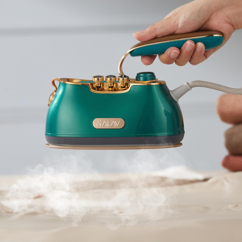 SALAV IS-900 Retro Handheld Garment Steamer and Iron, Ceramic Steam