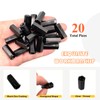 Matrelt 20Pcs Black 1/4"-20 Hex Coupling Nut, Threaded Rods Nuts