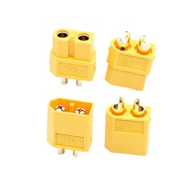 YMS PARTS [10 Pairs Total 20 Pieces] XT60 Connector Pair XT60 Connector Plug for RC Car with Heat Shrink Tube (10)