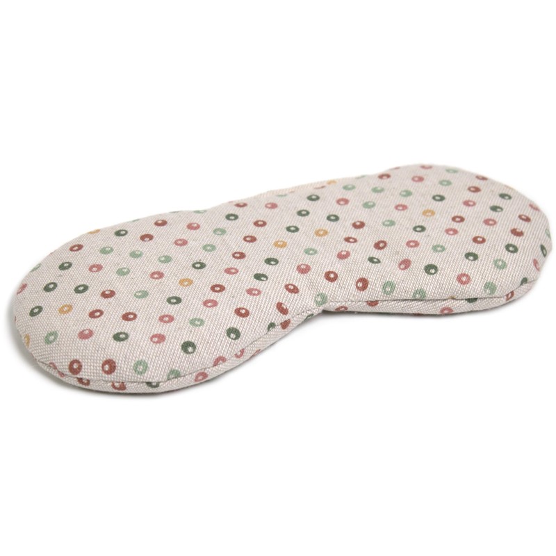 Organic Eye Pillow Lavender & Linseed "Dots" for Relaxation, Cooling,
