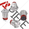 APIELE 19mm Latching Push Button Switch Round Waterproof Stainless Steel