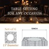 MAONAME 12" Silver Charger Plates Set of 6, Mirror Charger