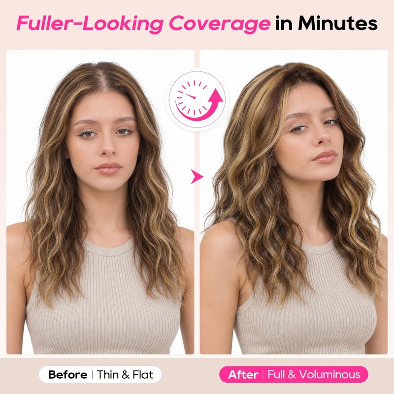 Hair Toppers for Women Thinning Hair Topper Hairpiece Curtain Bangs