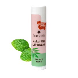 Hanalei Mint Lip Balm & Moisturizer – Natural Kukui Oil & Beeswax for Hydrated, Soothed, Soft Lips – Heals Dry, Chapped, Cracked Skin – Long-Lasting Travel-Friendly Lip Care – Island Mint Flavor