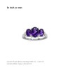 Silvershake 1.97ct. 3 Stone Natural Oval Shape African Amethyst and