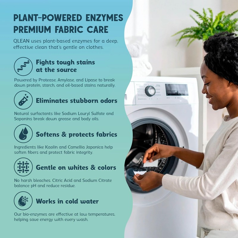 QLEAN Laundry Detergent Sheets (Travel Size 10 Loads) – Travel
