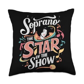 Soprano Singer Vocal Range Vocalist Voice Singing Choir Throw Pillow