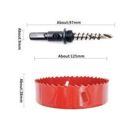 125mm Hole Saw and Hole Saw Accessories Dust Bowl 2PCS set,LAIWEI hole saw dust collector for all hole saws up to 125mm cutting diameter