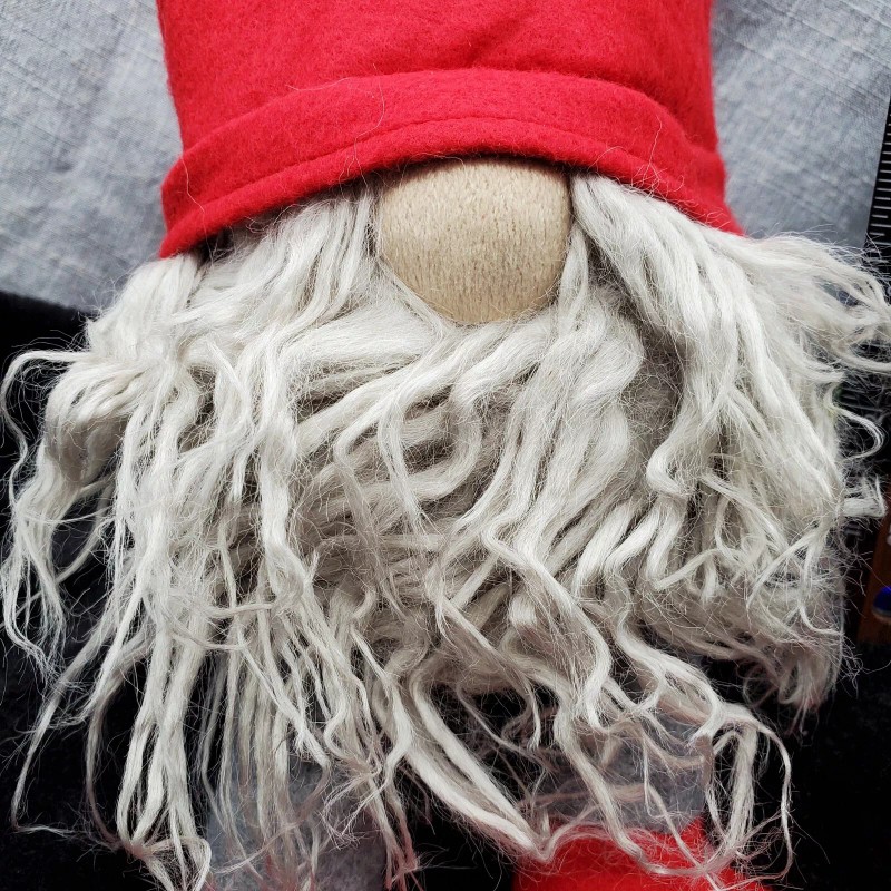 Ikea Vinterfint Gnome Shelf Sitter Decorative Red Gray Medium 12