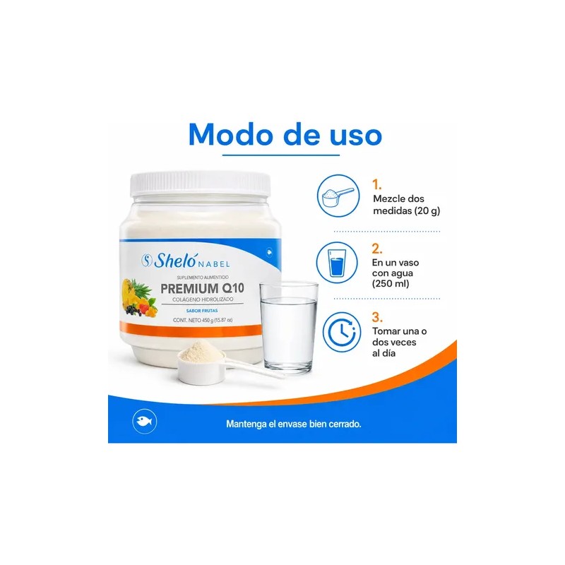 Premium Q10 Con Colageno Hidrolizado 450gr Sheló Nabel