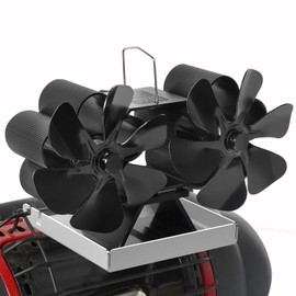 Miaton Wood Stove Fan Attachment for Buddy Heater(Compatible Big Buddy), Heat Powered/Thermal/Thermoelectric Fan for Outdoor Hunting/Camping/Ice Fishing Tent Propane Heater
