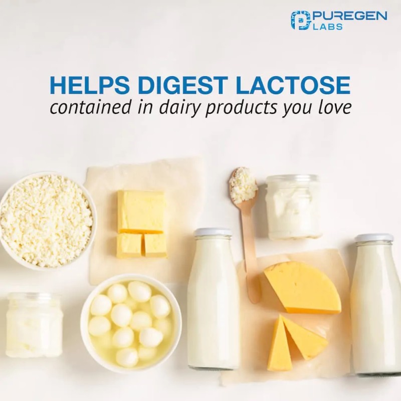 Puregen Labs Dairy Rescue Lactasa 9000 Fcc 360 Tabletas