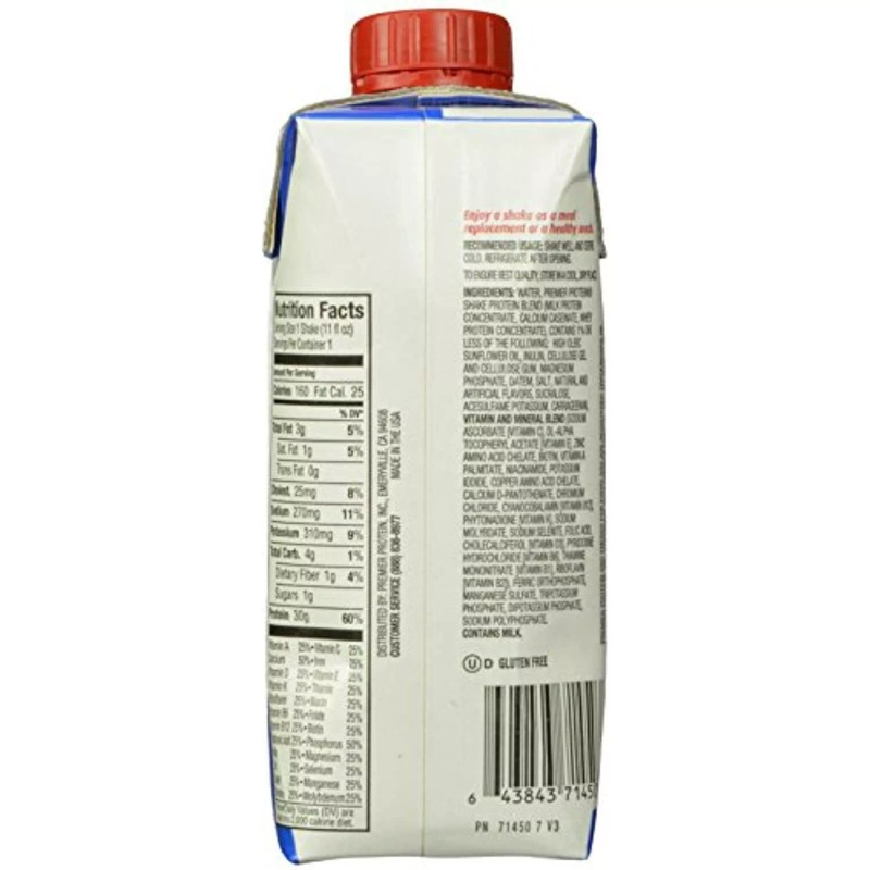 Premier Nutrition High Protein Shake, Vanilla, 11 oz.,18 Count -