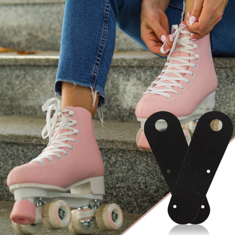 1 pair Roller Skate Toe Guards Protectors Leather Flat Toe
