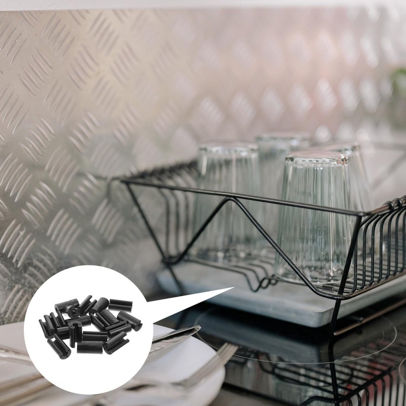 Luxshiny 50pcs Rubber Feet for Sink Grid U Shape Sink