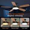TALOYA Ceiling Fans with Lights and Remote, 46 Inch Low