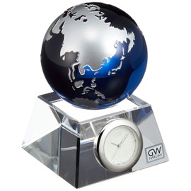Narumi GW1000-11050 Glassworks Blue Earth Watch Height 3.5 inches (9 cm)