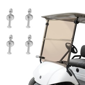 HANGKUNNEE Tinted Fold Down Impact Resistant Windshield, Golf Cart Windshield for 2007 - 2016 Yamaha G29 Gas or Electric Golf Cart